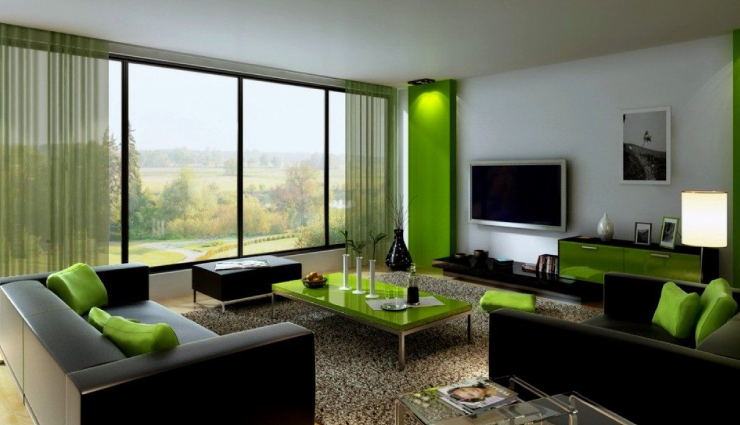 What effect will the use of green color in home