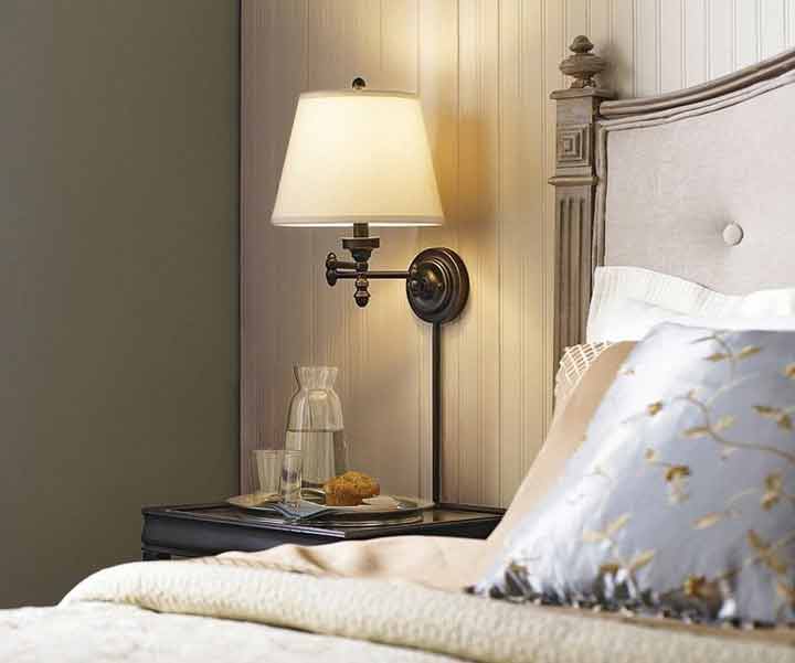 Light source - decorate the bedroom with simple items